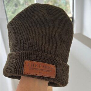 Wonderly The Parks Patch Forest Green Waffle Knit Beanie